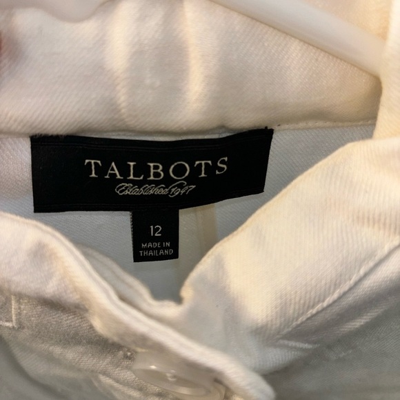 Talbots Women's white 100% Linen Jacket nwot size 12 - Picture 3 of 11